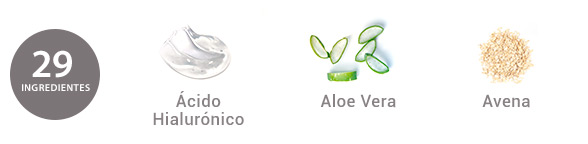 Ingredientes Crema Antiarrugas con Ácido Hialurónico y Aloe vera